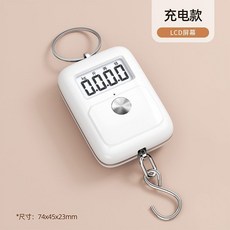 手提秤 吊秤 迷你電子秤 掛秤 吊勾秤 買菜釣魚秤 便攜式手提秤 行李秤 迷你手提電子秤25kg便攜式高精度家用快遞稱小, 1個, 【標準版】25公斤*充電