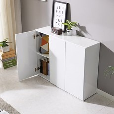 비바 슬림수납장 1100 다용도수납장 베란다장 HB1009, 화이트