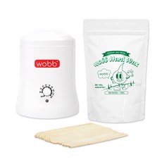 와브 셀프 브라질리언 왁싱 그린티 하드 제모 워머기 세트, 200g, 1개