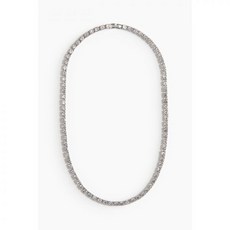 에이치앤엠 H&M 라인스톤 목걸이 - 실버 컬러-336621