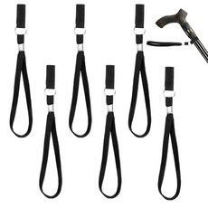InnoHustle 6 PCS 보행용 지팡이 손목 스트랩 블랙 조절 가능한 및 목발 목줄 스키 트레킹 폴 부착 스키용 손잡이 밴드의 미끄럼 방지, 1개