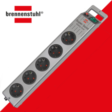 [작곡가의 미디가게] Brennenstuhl Super Solid 브레넨스툴 슈퍼솔리드 멀티탭, 5구 실버, 1개