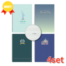 오피뉴 영어노트 필사노트 줄 넓은 영어공책, 4개, 랜덤발송