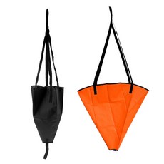 shangren 2pcs 드리프트 양말 바다 앵커 drogue 브레이크 헤비 듀티 내구성 낚시 방랑자, PVC, 오렌지 &amp; 블랙, 1개