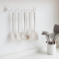 히어키친 국산 실리콘 조리도구 세트 5p 키친툴, 조리도구걸이, 1개