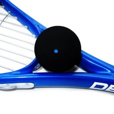 戶外運動黑色圓形壁球單藍點球，初學者靜音高彈力橡膠球, 1個, 單藍點