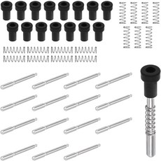 캡이 있는 16pcs 창문 스크린 플런저 래치 -532인치 x 1-12인치 알루미늄 합금 리테이너 클립 교체용 캡 및 스프링 장착