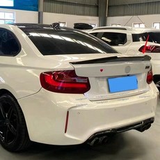 BMW F22 M235i F87 M2 14-18 19 ABS 무도색 리어 트렁크 립 스포일러 호환, White