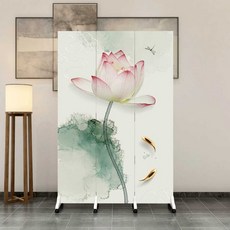 동양화 병풍 꽃그림 파티션 장식 가림막 이자카야 한식, F타입 120x180cm