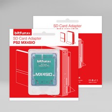 崇德鋪 PS2 MX4SIO SIO2SD SD卡/TF卡讀卡器適配器，擴充儲存空間，暢玩經典遊戲, 1個, SD卡透藍