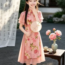 女童漢服連衣裙 國風新中式兒童旗袍裙