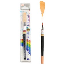 다꾸 손글씨 일러스트 부드러운 터치 일본 캘리그라피 컬러 붓펜, 살구색