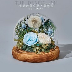 玫瑰花 滿天星 永生花玻璃罩 不凋謝永生玫瑰 網紅擺件 客廳裝飾 真花禮物, F6025