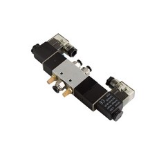 솔레노이드 공압 밸브 4V230C-08 5 웨이 3 포지션 1/4 인치 12 AC110V, 02 4V230P-08 AC220V, 03 without fittings