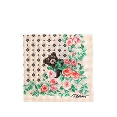 모스키노 플로럴 프린트 실크 스카프