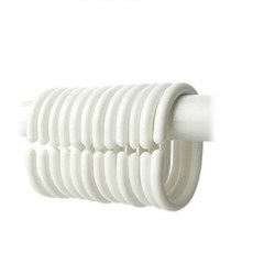 12개입 간이커튼용 C형 커튼링 커텐고리 화이트, 1개