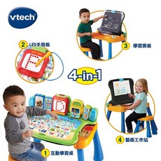 Vtech 4合1多功能互動學習點讀寫桌椅組, 1個