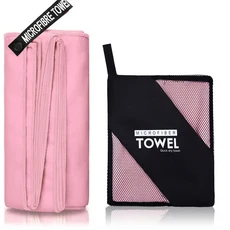 여행용 마이크로 화이버 타월 스포츠 건조 슈퍼 흡수성 목욕 비치 소프트 경량 요가 수영 체육관, [04] 80x160cm, [12] Light pink, 1개