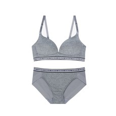 YES 노와이어 밀착 브라 / 세트_다크그레이