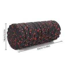 瑜伽滾筒 泡沫滾筒 按摩滾筒 33cm, 黑紅色 單個 33cm, 1個