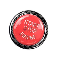 Stop 버튼 커버 트림 교체 스위치 전원 점화 버튼 스티커, 순수한 붉은색