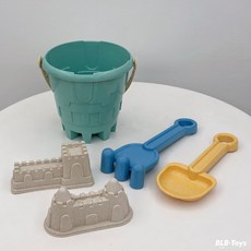 兒童沙灘玩具組合, ins沙灘桶5件套：綠色, 5g, 1個