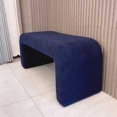 양모 베드벤치 의자 침실 스툴 벤치 현관의자 거실 침대 신발장 매장, D. 60x40x45네이비 블루