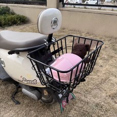 자전거 선반 장바구니 정리 책가방 애완동물 킥보드, 1개, 48cm후면 호스 클램프