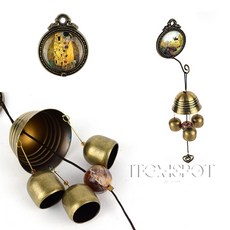 아이템스팟 인테리어 문종 3구 금속종 부착식 랜덤