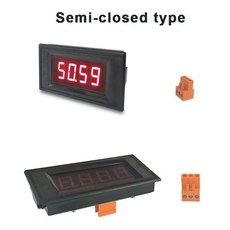 전기 모터용 타코미터 rpm 게이지 세트 디지털 주파수 계량기 10KHz 테스터 적색 LED 디스플레이 4 자리 감, 02 Power supply DC12V, 01 Red Semi-closed type