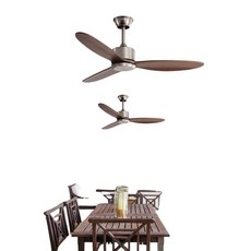 원목 샹들리에 팬 디자인 조명 카페 선풍기 거실 실링팬 인테리어 천장형 공기순환 모던 안방, 4. 화이트+나무결 36인치 (벽 제어)