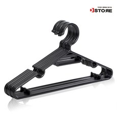 디스토어 솔리드 옷걸이, 블랙, 20개