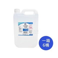 來而康 宸鼎 清潔用酒精 75%酒精液 4L/桶 6桶/箱販售 環境清潔, 6個, 4L/桶 ，6桶/箱販售, 4L