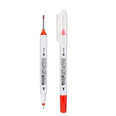LONG NIB 雙頭記號筆 深孔標記 油性防水, 1個, 雙頭記號筆 (紅色)