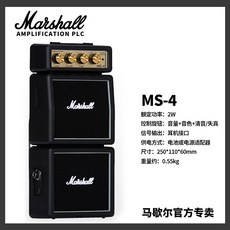Marshall MS2 배터리 앰프 기타 전원 휴대용 미니스피커, MS-4 블랙 미니 스피커
