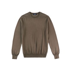 페이 라운드 넥 코튼 스웨터