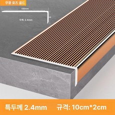 52QUAD 문지방커버 쫄대 문턱몰딩 가장자리 문틀 바닥몰딩 바닥, 10cmx2cm 24mm 매트텍스처로즈골드, 2.7m