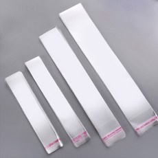 긴비닐봉투 16x40+4cm 100장 접착식 opp 롱비닐 봉투