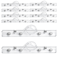 웰컴투 초강력 자석부착 클립집게, 투명, 10개