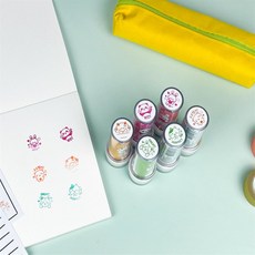 애니멀프렌즈 칭찬도장 데코 캐릭터 숙제검사 표시, 랜덤 1개