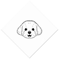 네모어스 백색 무형광 칵테일 냅킨 강아지, 400매, 1박스, 푸들