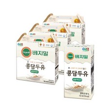 [베지밀] 무가당 콩담두유 190ml x 48팩, 9.12L, 1개