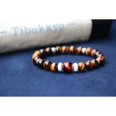 Tibukkyo德榕藏品 黃虎眼石手鍊 8mm圓珠 藏傳佛教手環 無染色手創穿搭飾品