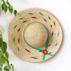 여자 천연 밀짚모자 1P ( 여름 바캉스 왕골 챙모자 햇빛가리개 농사 낚시 작업모자 )