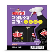 홈스타 욕실용클리너 750ML X 4PK 욕실청소용, 4개