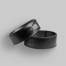 FITTERGEAR 牛皮快扣健力式健身腰帶 (快扣 專業 大重量 訓練 硬拉 舉重 深蹲 牛皮護腰 高質感 非SBD), 白色,L號 84.5CM-104.5CM, 1個