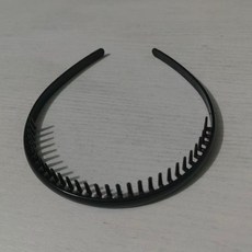 RUHUAMENG 復古水鑽髮箍，高顱頂防滑洗臉頭飾, 裸黑防滑頭箍, 1個