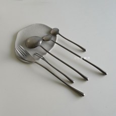 UDlab 304不鏽鋼 點心匙 湯匙 叉子 長柄勺 餐具組 AT02-004, 不鏽鋼銀色,主餐叉, 1個