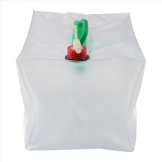 20L 5.3 갤런 캠핑 하이킹 등산을 위한 휴대용 물 캐리어 접이식 물 저장 용기, 투명한