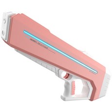 SUNRIVER 선리버트레이딩 전동 워터건 전자동 물총 자동급수 다이내믹 화려한 조명 Electric Water Gun 워터밤 워터파크 강력 사거리 LED 전동흡수 련발 단발, B-1 핑크 조명/자동 급수, 1개